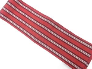 縞模様織り出し　半幅帯